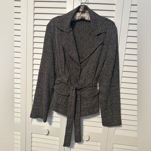 Courtenay Charcoal Belted Blazer
